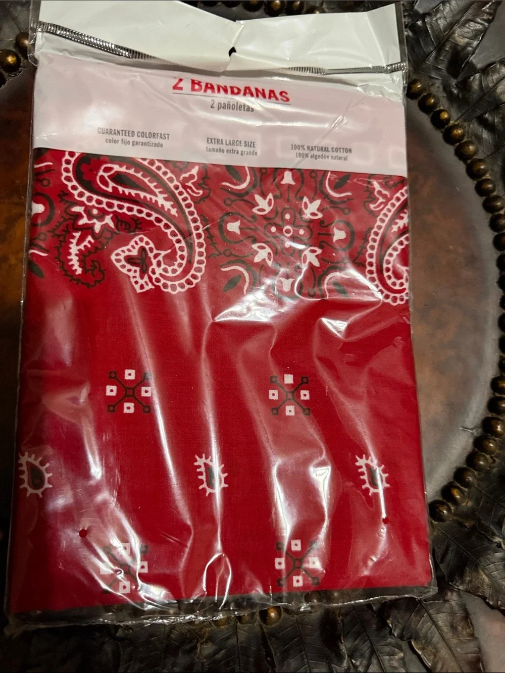 Red Paisley Bandanas (2 Pack)